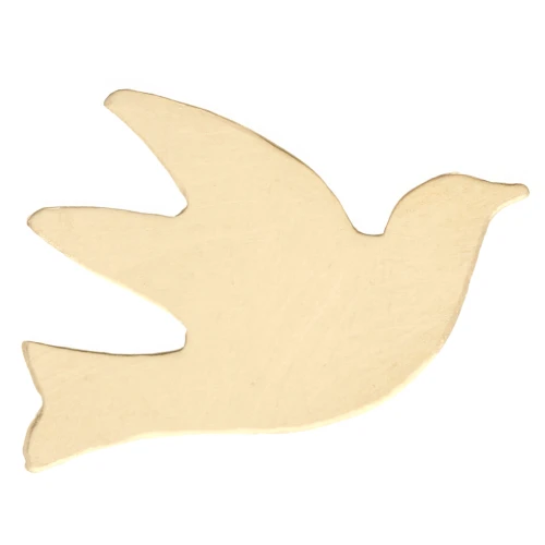 Elemento a forma di uccello da attaccare 11x14 mm - Oro pieno (oro laminato) x1