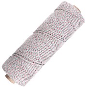 Cordoncino in cotone intrecciato da 2,5 mm - made in France - Multi Blue - Pink Gold x100m