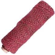 Bobina di cordoncino in cotone intrecciato da 2,5 mm - Produzione francese - Rosso - Verde x 100 m