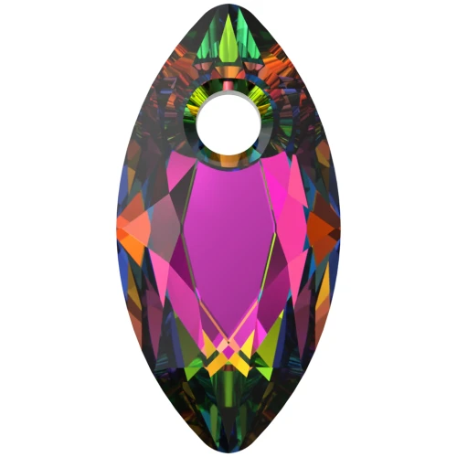 PureCrystal Ciondolo taglio marquise 6437 9x4,5 mm - Cristallo Vitrail Medio x1