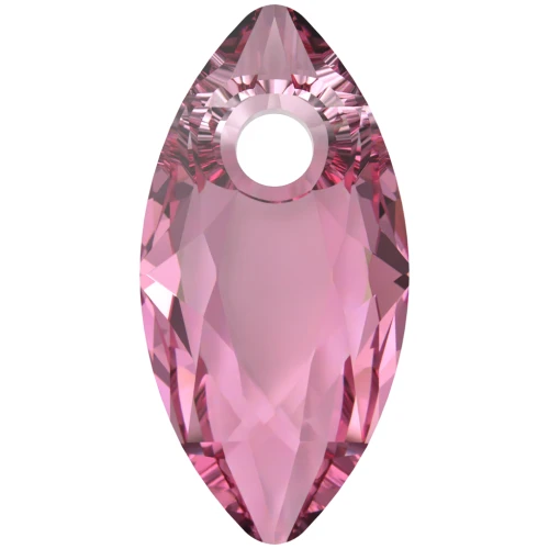 Ciondolo in cristallo puro taglio marquise 6437 9x4,5 mm - rosa x1