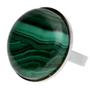 Anello sottile regolabile per cabochon a base piatta da 25 mm - Acciaio inox 304 x1