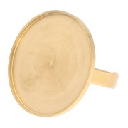Anello sottile regolabile per cabochon a base piatta da 25 mm - Acciaio inossidabile 304 Gold x1