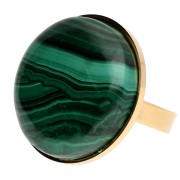 Anello sottile regolabile per cabochon a base piatta da 25 mm - Acciaio inossidabile 304 Gold x1