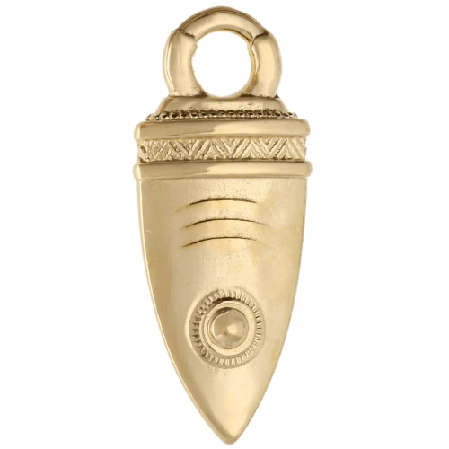 Ciondolo etnico a forma di pugnale 39x17 mm - Dorato in oro fino x1