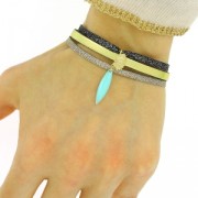 Ciondolo cresta indiana 13 mm dorato satinato x1