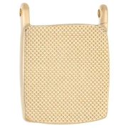 Pendente etnico a rettangolo 24x18 mm - Dorato in oro fino - Smeraldo