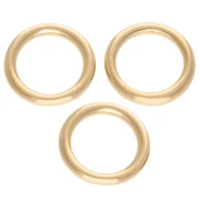 Anello rotondo di montaggio e tessitura da 13 mm - Dorato in oro fino x1