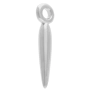 Ciondoli a forma di pugnale 15x2 mm - Placcatura in argento fino invecchiato x6