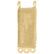 Ciondolo a lampadario rettangolare 32x12,5 mm - Dorato in oro fino x1