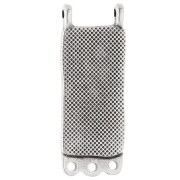 Ciondolo a lampadario rettangolare 32x12,5 mm - Placcatura in argento antico