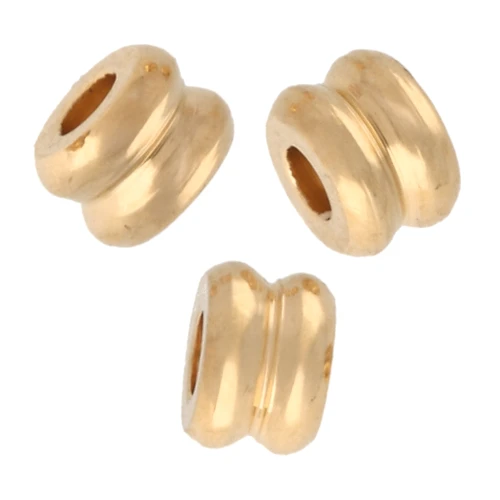 Mini perle tubolari 3x2 mm - Placcate oro x10