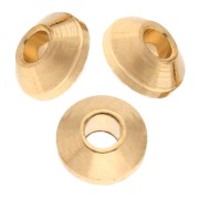 Tondi piatti 4x2 mm - Dorati con oro fino x10