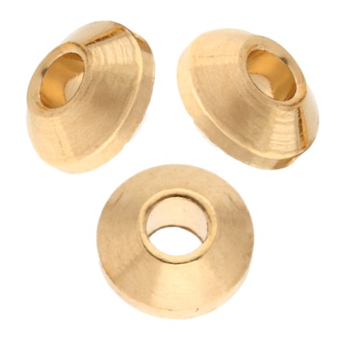 Tondi piatti 4x2 mm - Dorati con oro fino x10