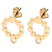 Orecchini tondi cavi 18x13,5 mm - Placcati oro x2