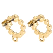 Orecchini tondi cavi 18x13,5 mm - Placcati oro x2