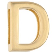Farfalline con lettera dell'alfabeto 15x12 mm - D - per nastro da 10 mm - Dorato con oro fino x1