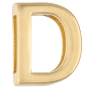 Spingitore lettera alfabetica 15x12 mm - D - per pizzo 10 mm - Dorato x1