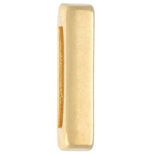 Spingitore lettera alfabetica 15x3,5 mm - I - per pizzo 10 mm - Dorato con oro fino x1