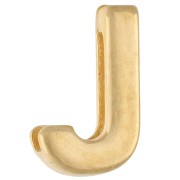 Farfallina con lettera dell'alfabeto 15x9 mm - J - per nastro da 10 mm - Dorata con oro fino x1