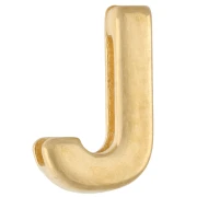 Farfallina con lettera dell'alfabeto 15x9 mm - J - per nastro da 10 mm - Dorata con oro fino x1