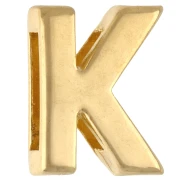 Farfallina con lettera dell'alfabeto 15x12 mm - K - per nastro da 10 mm - Dorata con oro fino x1