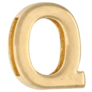 Farfallina con lettera dell'alfabeto 15x12 mm - Q - per nastro da 10 mm - Dorato con oro fino x1