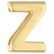 Lettera dell'alfabeto a pressione 15x11 mm - Z - per pizzo da 10 mm - Dorata con oro fino x1
