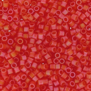 Miyuki Delica 15/0 DBS0856 - Mat Transparent Red Orange AB x5g