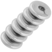 Perline rondelle lisce da 10 mm - Impiallacciatura in argento fino invecchiato x5