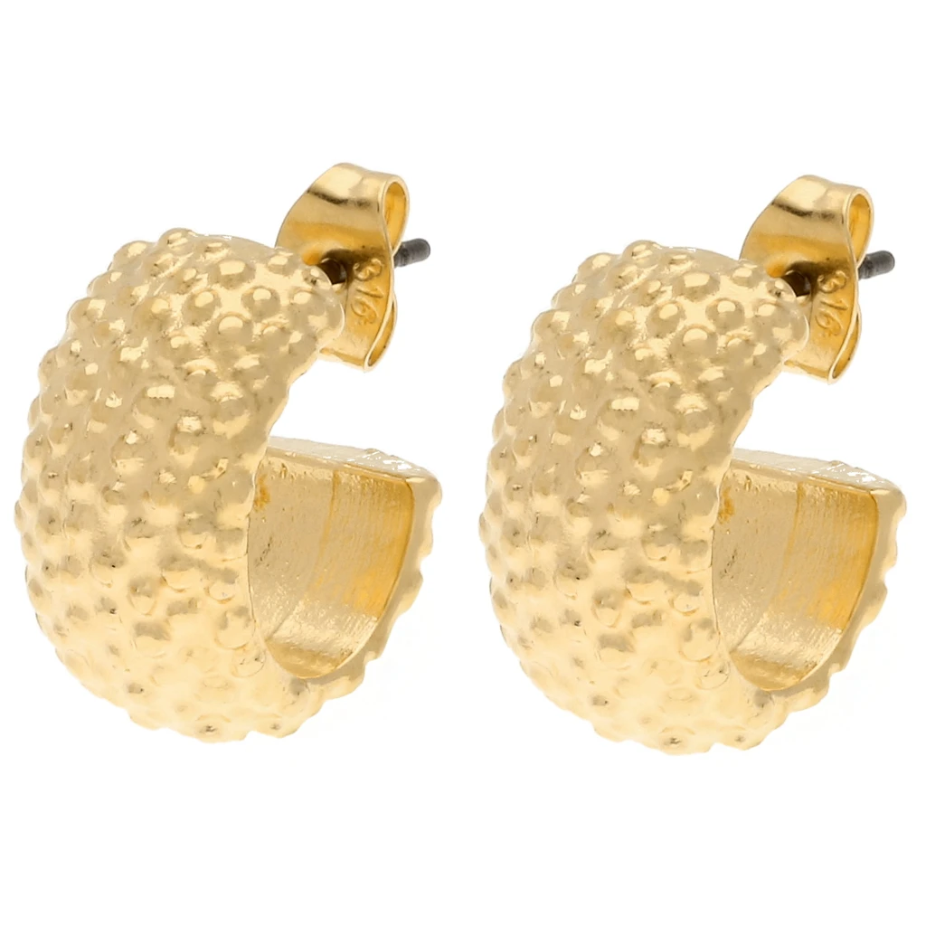 Orecchini A Cerchio Placcati Oro Con Amazonite – Gioielli Ipoallergenici Personalizzabili - 2