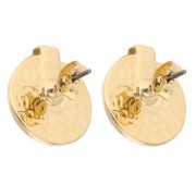 Boucles d'oreilles rondes martelées 16 mm - Dorati con oro fino - Corallo fluorescente x2