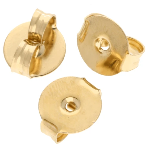 Spingitore - Poussette pour clous d'oreilles 9x8 mm - Dorato con oro fino x1