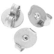 Spingitore - Poussette pour clous d'oreilles 9x8 mm - Argentatura fine invecchiata x1