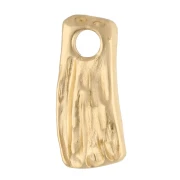 Ciondoli a rettangolo irregolare testurizzato 11x4,5 mm - Dorati con oro fino x5