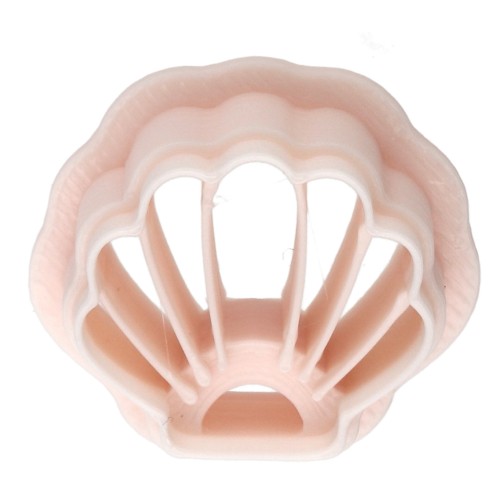 Taglierina a conchiglia 15x17 mm in polimero biodegradabile - Beige x1