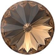 Cabochon Swarovski 1122 Rivoli 12 mm - Topazio fumé chiaro ricreato x1