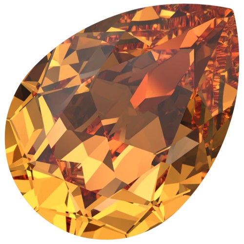 Cabochon Swarovski 4320 8x6 mm - Arancione scuro x1