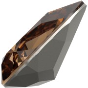 Cabochon Swarovski 4320 10x7 mm - Topazio fumé chiaro ricreato x1