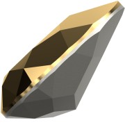 Cabochon Swarovski 4320 10x7 mm -Crystal Aurum x1