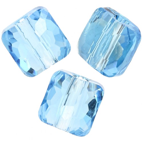 Perle quadrate 6 mm - Fantasy Square Swarovski 5035 - Acquamarina x6