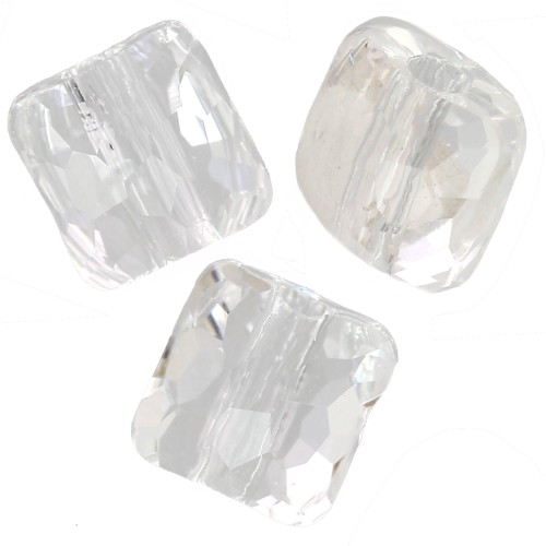 Perla quadrata 8 mm - Fantasy Square Swarovski 5035 - Crystal x1