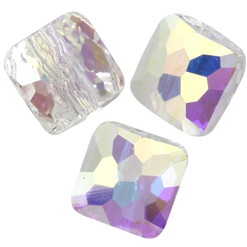 Perla quadrata 8 mm - Fantasy Square Swarovski 5035 - Crystal AB x1
