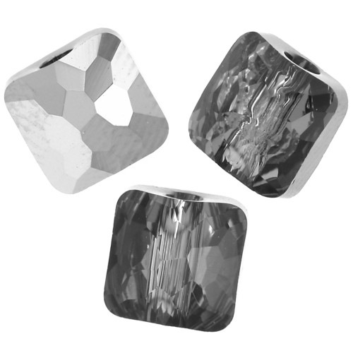 Perla quadrata 8 mm - Fantasy Square Swarovski 5035 - Crystal Silver Night x1
