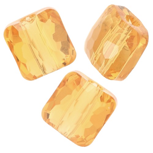 Perla quadrata 8 mm - Fantasy Square Swarovski 5035 - Light Topaz x1