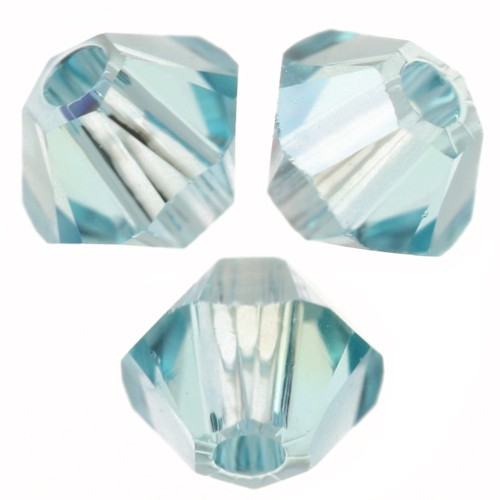 Swarovski crystal spinning tops 5328 3 mm - Light Turquoise Moonlight x50