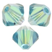 Biconi Swarovski 5328 da 4 mm - Light Turquoise Shimmer 2X x50