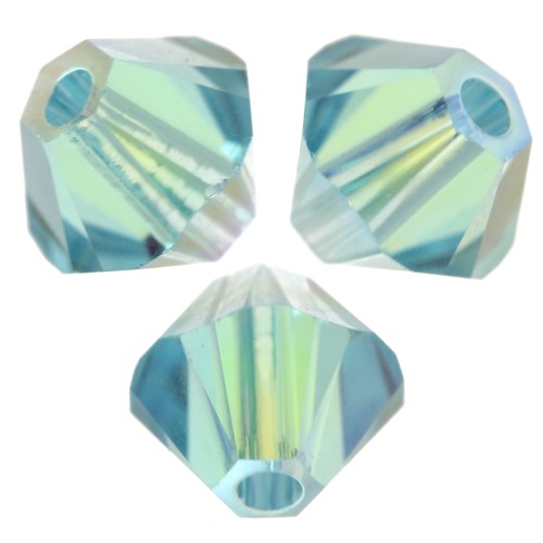 Biconi Swarovski 5328 da 4 mm - Light Turquoise Shimmer 2X x50