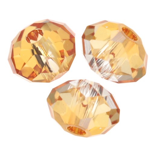 Perla rotonda appiattita Swarovski 5040 6 mm - Arancione scuro x1