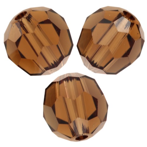 Swarovski 5000 6 mm perline rotonde - Reinvented Smoked Topaz x6
